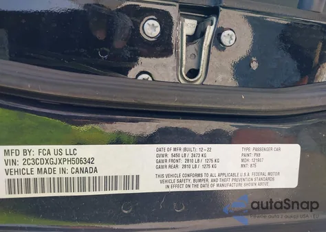 2023 Dodge Charger Scat Pack Widebody from USA, damaged, VIN 2C3CDXGJXPH506342